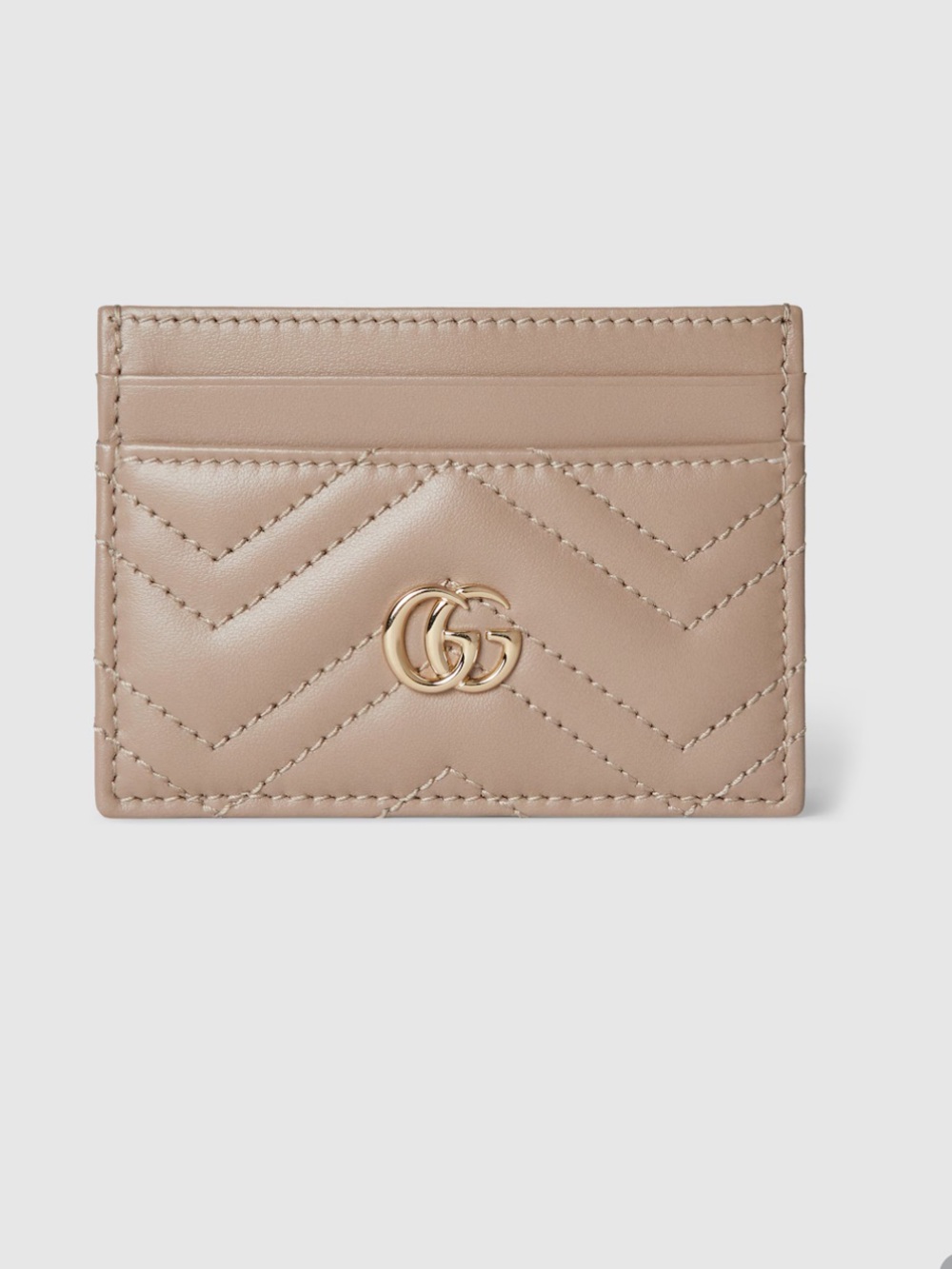 Gucci Marmont Card Holder - taupe